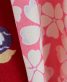 七五三 3歳女の子用被布[レトロシンプル](被布)赤に桜と毬(着物)ピンクに桜の総柄No.51H